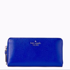 Kate Spade Royal blue zip continental wallet